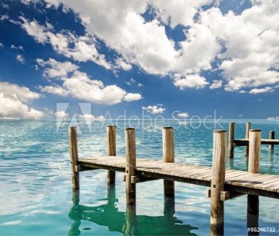 Picture of Schne Reise Abendruhe am Bootssteg 